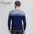 Woolen Blue Colour Hand Knitted Design Round Neck Sweaters For Men